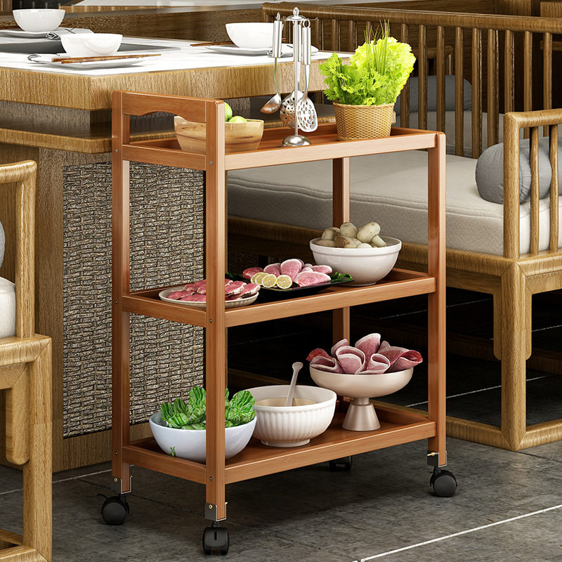 多层火锅菜架移动置物架厨房架子收纳架落地备菜架子家用客厅厨房