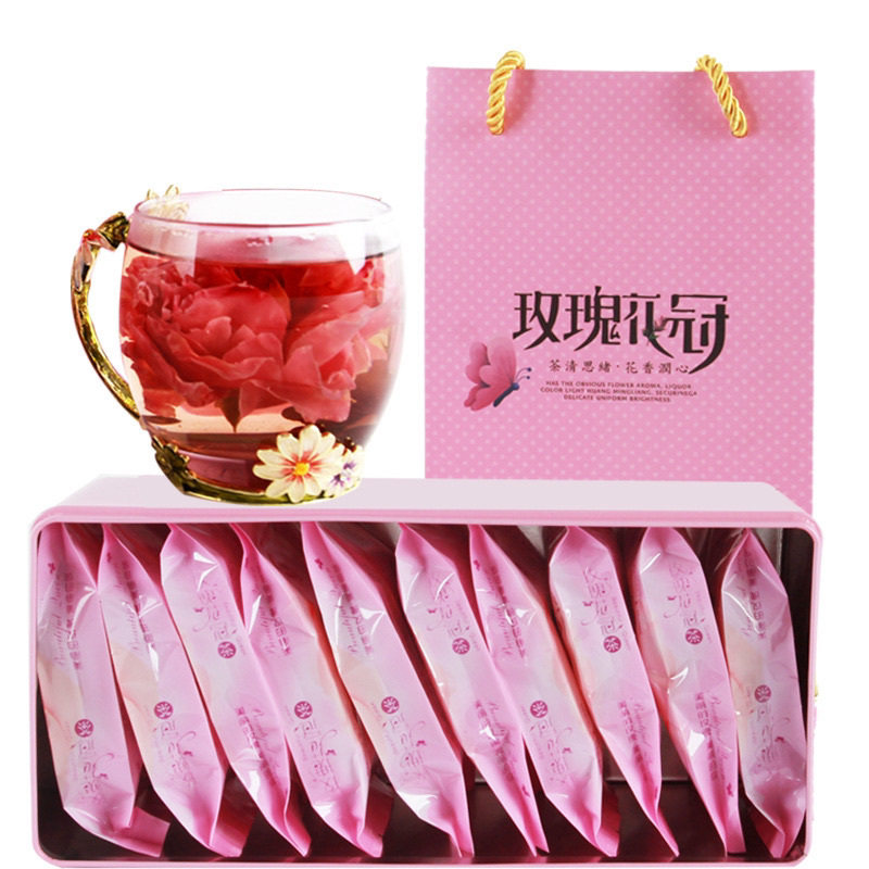 云南墨红大朵玫瑰花茶10小包装袋装玫瑰花干泡茶