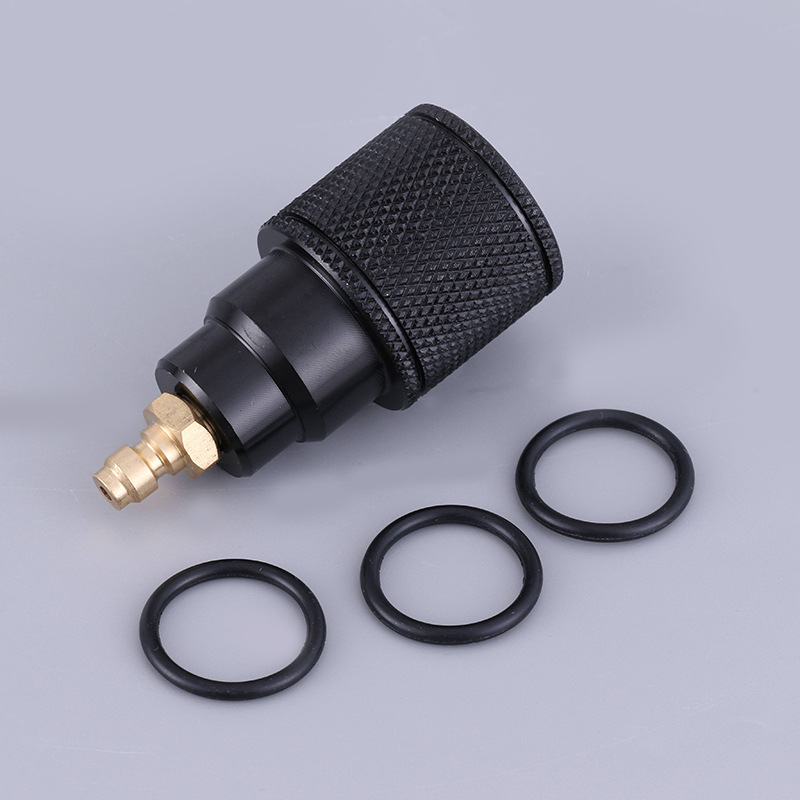 金钟罩气b瓶连接头高压打气筒充气瓶转接头30mpa 充气泵8mm快接头