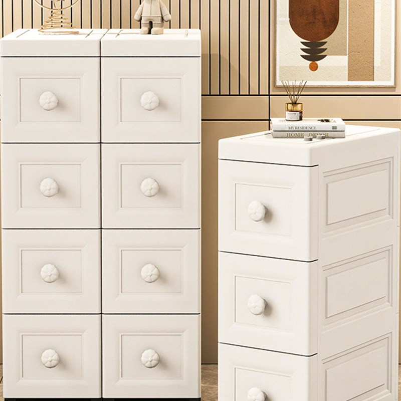 窄缝收纳柜15/1l8/25cm卫生间夹缝收纳柜抽屉式塑料多层家用窄缝