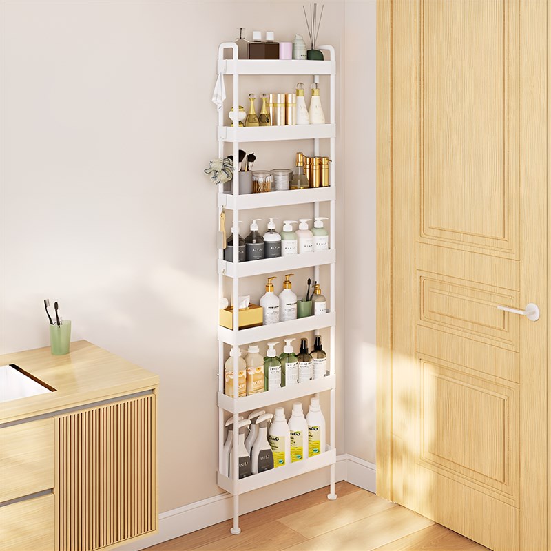 门后置物架d厨房夹缝靠墙落地10cm宽极窄浴室用品多层调料收纳架