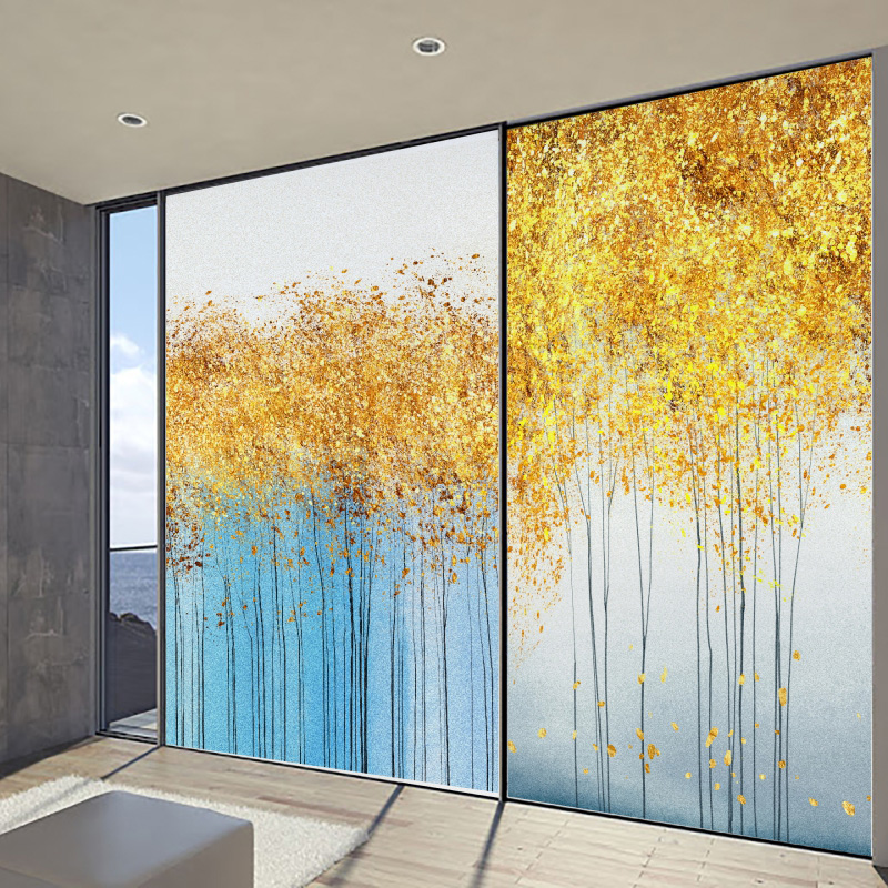 自粘磨砂玻璃贴膜办公室窗户卫生间D浴室磨砂贴纸玻璃贴透光不透