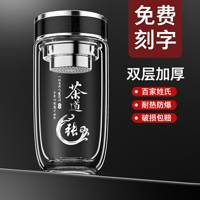 新款双层加厚鹅蛋玻璃杯