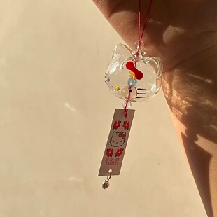kt凯蒂猫咪风铃日式可爱风ins小众迷你车载挂件风铃礼品配饰