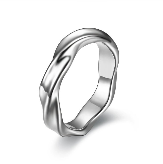 莫比乌斯简约男女情侣戒指