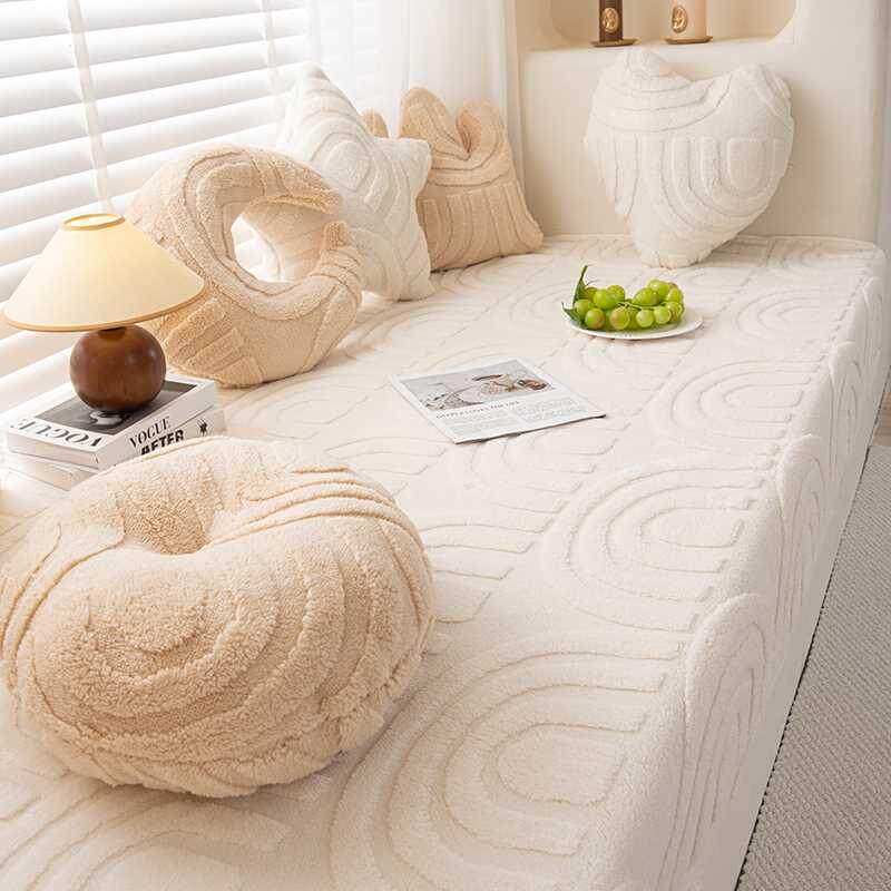 舒棉绒飘窗垫简约现代通用榻榻米垫秋冬毛绒卧室窗户台垫子可机洗