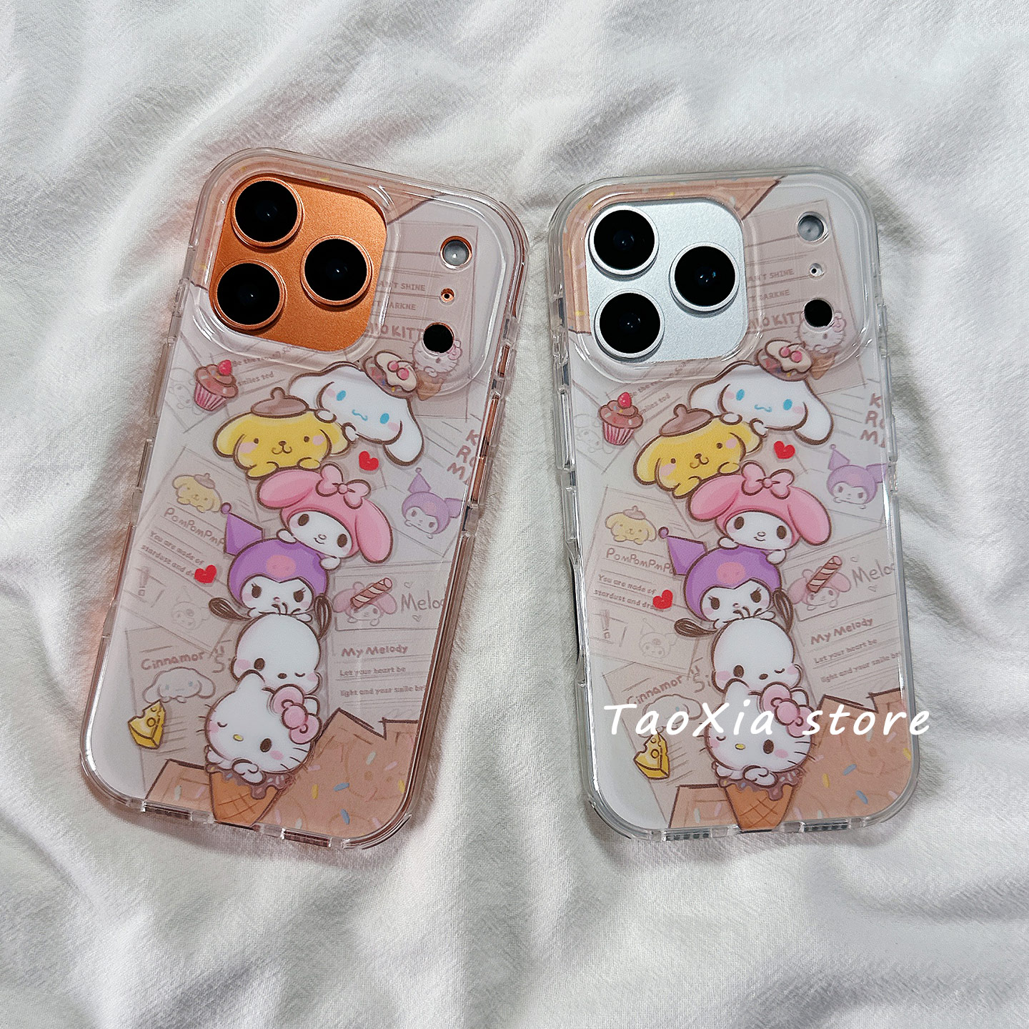 可爱雪糕卡通适用苹果16手机壳iphone17promax保护套15Pro硅胶13/14高级感新款全包边防摔壳日韩双层女款软薄