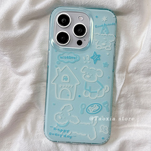 可爱线条小狗适用苹果16手机壳iPhone15promax保护壳全包双层13/14高级感日韩网红16Pro新款硅胶防摔男女款软