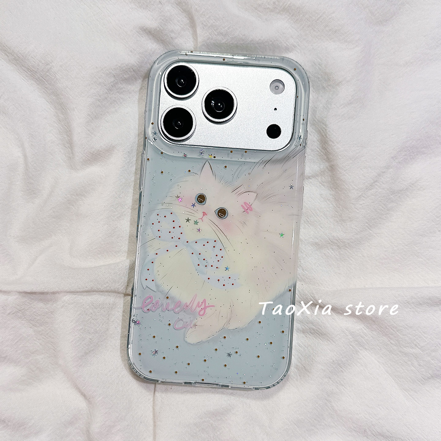 ins简约超萌小猫咪适用苹果17手机壳iphone17promax保护套16Pro硅胶15高级感好看新款硅胶防摔全包边超薄女软
