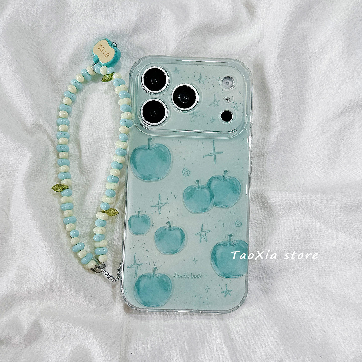 ins小清新油画水果适用苹果17手机壳iPhone16promax保护壳15高级感13/14新款硅胶防摔带链条挂绳全包女款软薄