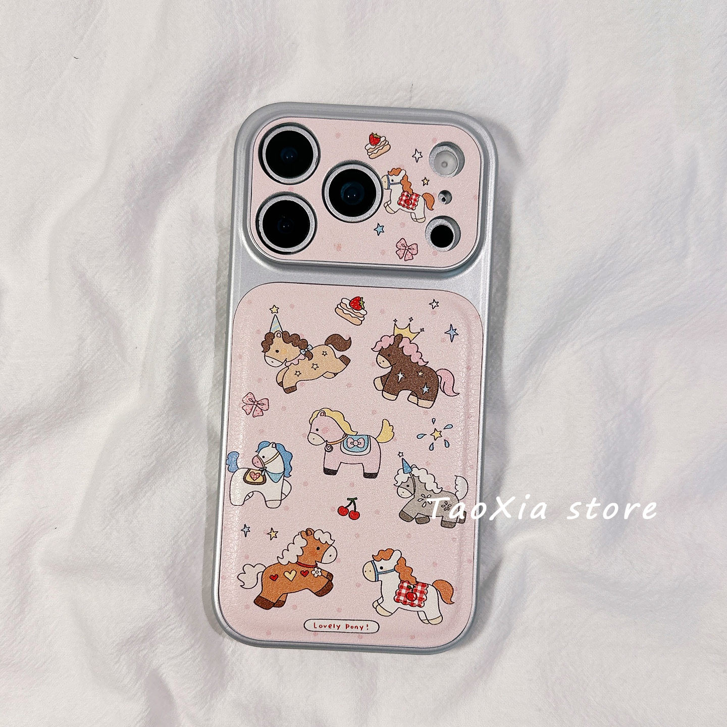 韩风ins粉色小马适用苹果17手机壳iphone17promax保护套16Pro硅胶15p/14高级感可爱新款马年全包防摔女贴皮软,3C数码配件,手机保护套/壳,淘宝优惠券,粉丝福利购,淘宝优惠卷