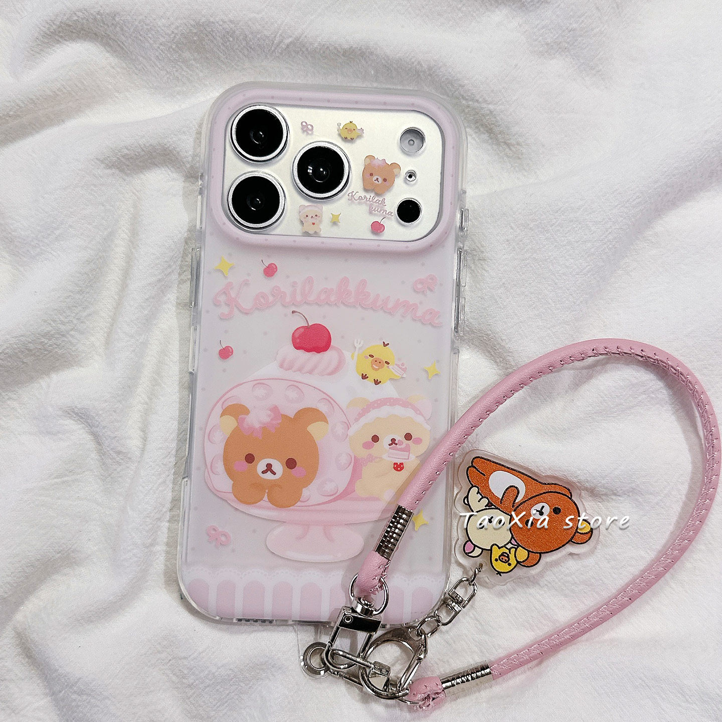 ins可爱蛋卷小熊适用苹果17手机壳iphone17promax保护套16Pro硅胶15高级感好看新款硅胶防摔全包边带挂绳女软