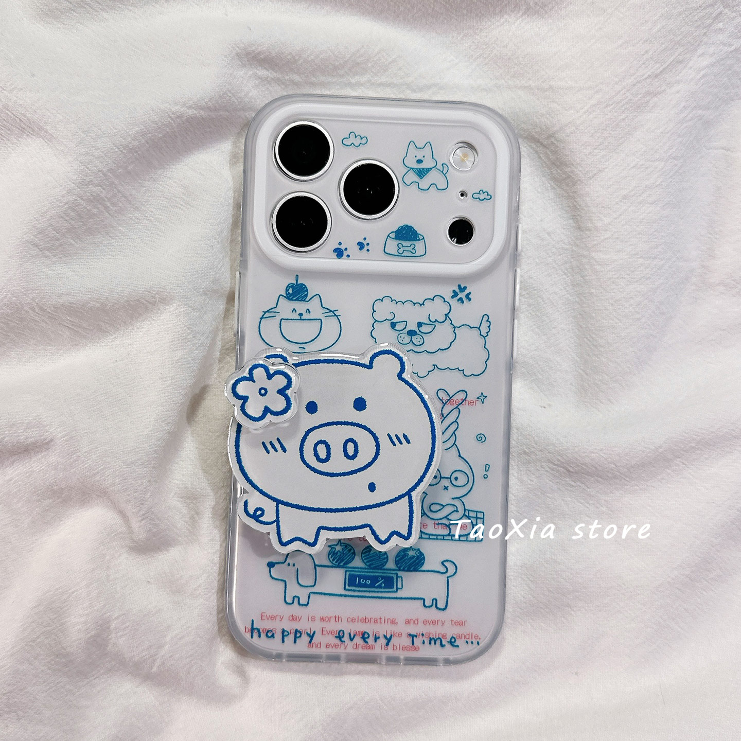 适用于iPhone小众可爱支架手机壳图片