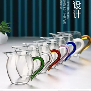 家用过滤功夫茶具茶海分茶器配件 耐热玻璃公道杯加厚耐热茶漏套装