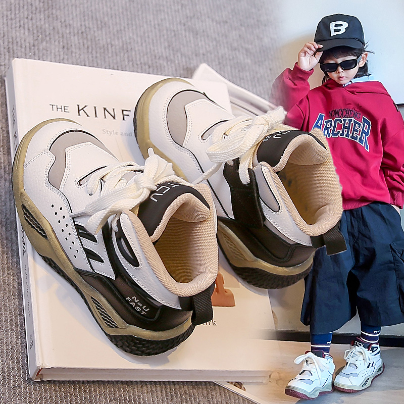 儿童高帮运动鞋2025秋新款男女童