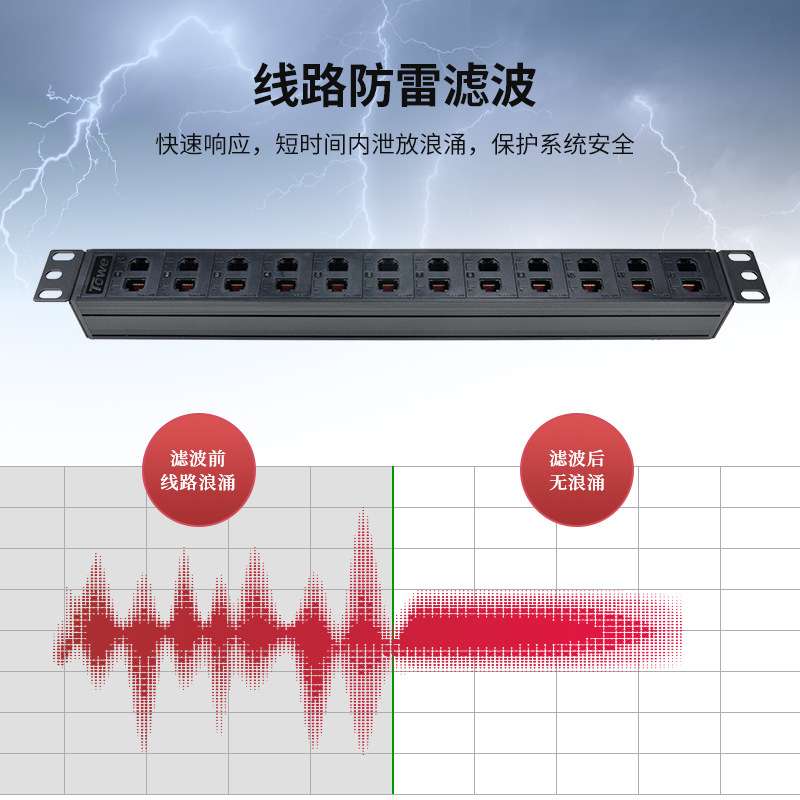 TOWE同为RJ45 100M以太网数据通讯线路电涌保护器4线保护