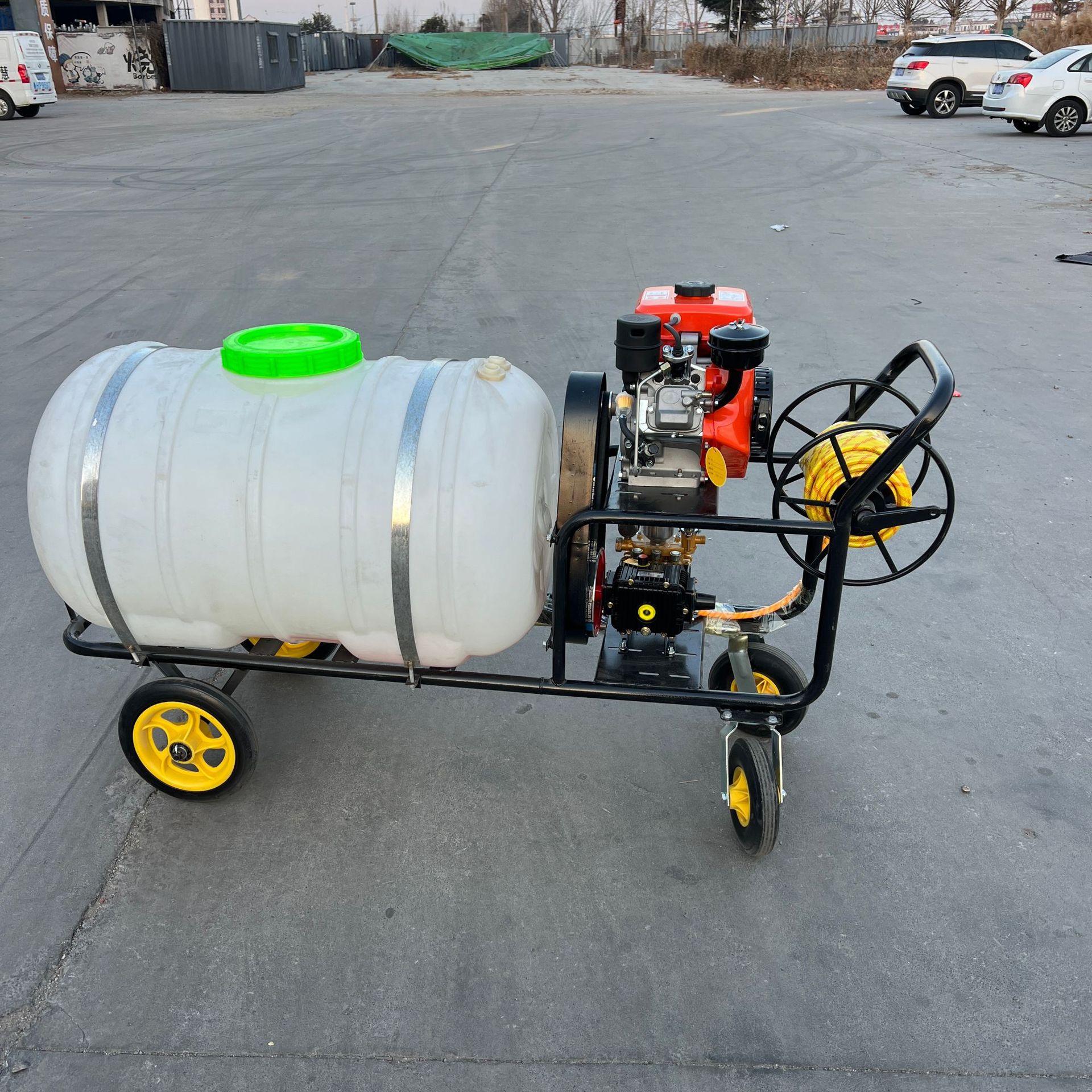 手推式高压汽油500L打药车 农用多用途果园田地高压药泵喷药机