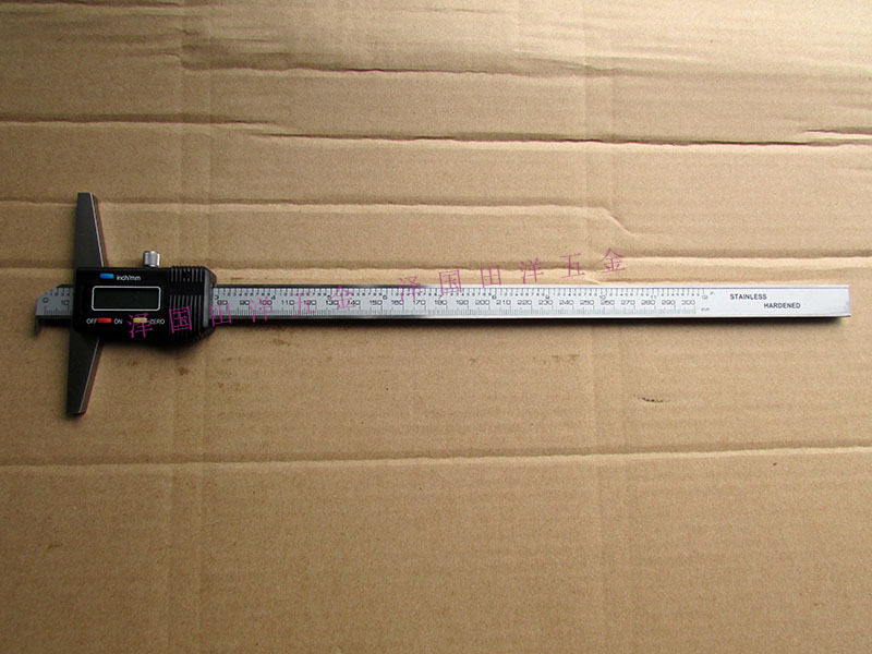 上海恒量单钩数显深度尺0-150/200/300mm多用电子深度游标卡尺