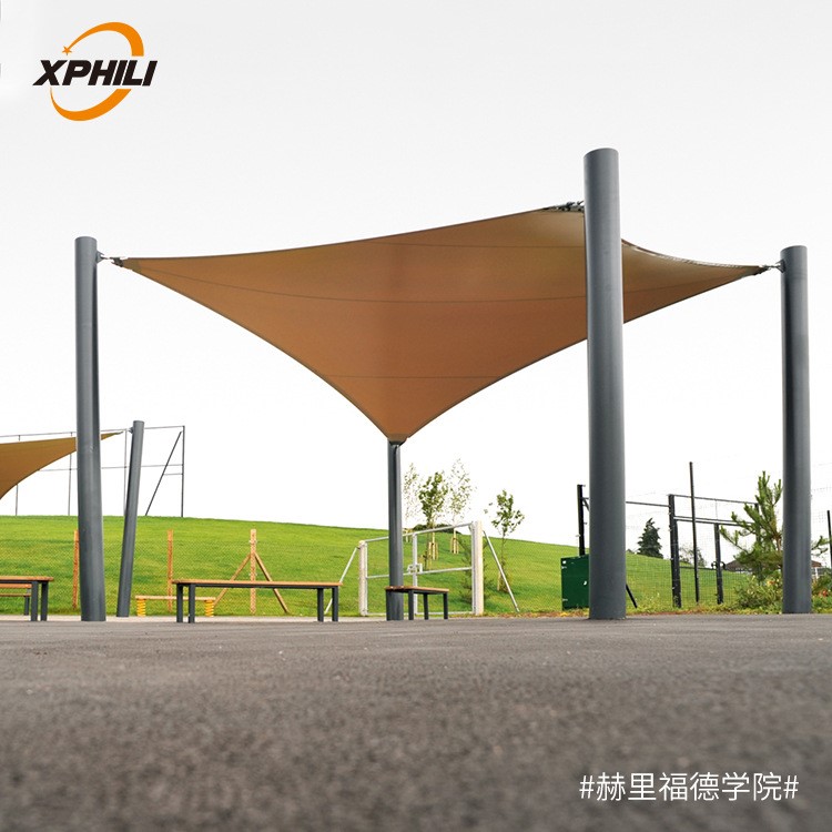 PVC PTFE膜结构凉亭 酒店 景区马鞍造型张拉索膜凉亭