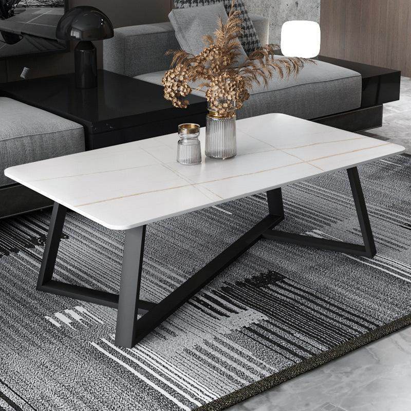 后现代简约矮几北欧小户型岩板沙发茶几轻奢家用客厅长方形泡茶桌