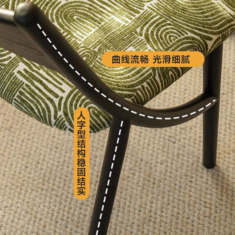 法式中古风实木猫耳餐椅办公桌椅家用设计书桌复古梳化妆台凳子