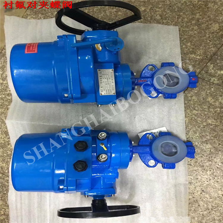 全不锈钢涡轮头 D371F4-10P 手动涡轮不锈钢对夹式衬氟蝶阀