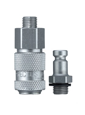 Rectus利达时 单封闭 铜/铜镀镍 快换接头 6mm通径 52KB系列