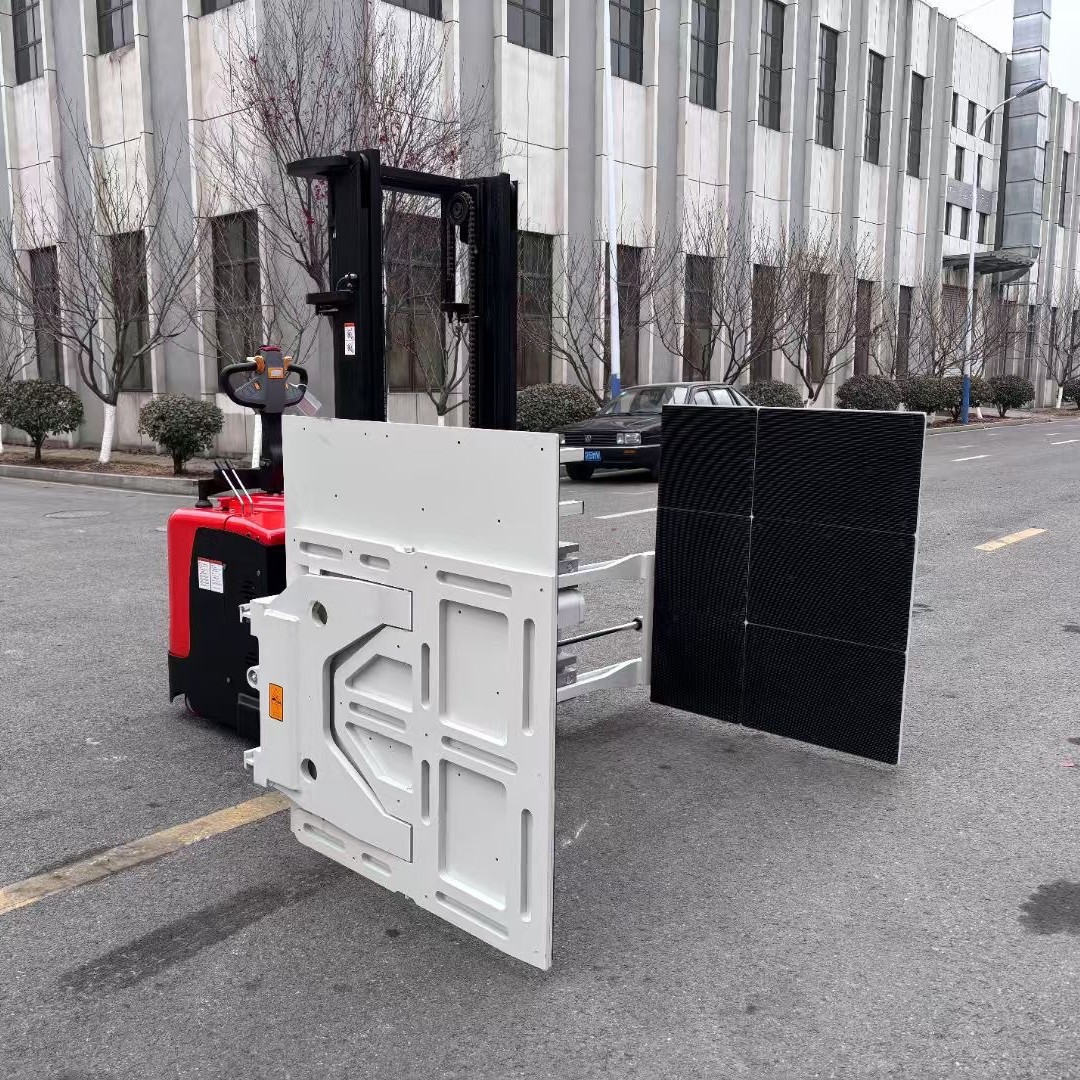非标全电动抱夹叉车旋转油桶倒料车360度原纸布料棉包翻转夹抱机