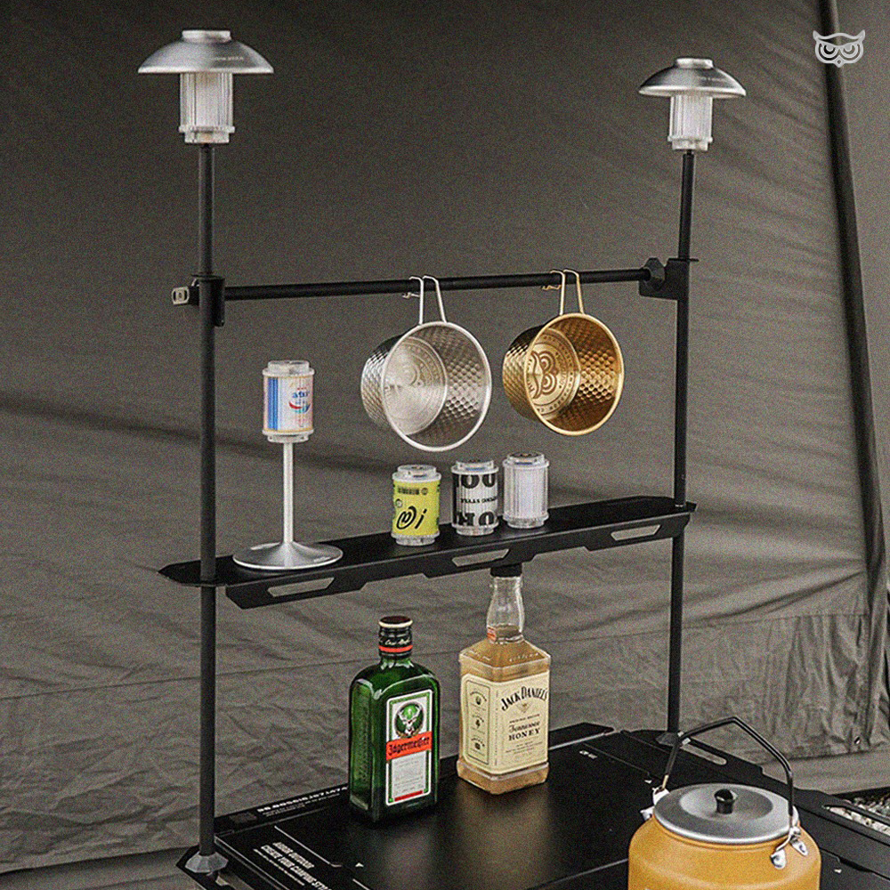 ARBOR 户外IGT U型桌面 灯架置物架一体铝制挂钩 韩国猫头鹰露营