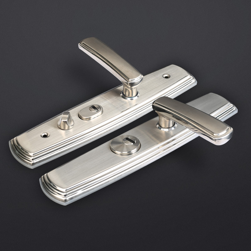 防盗门锁304/201不锈钢家用通用型大门木门门把手柄老式入户锁具