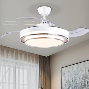 佑家简约隐形电扇灯客厅餐厅卧室变频全光谱风扇灯大风3901吊扇灯