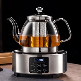 大容量蒸茶器加厚玻璃煮茶壶不锈钢蒸煮茶壶电陶炉套装 2024新款