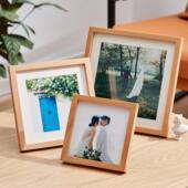 中式 书法作品榫卯装 裱画框正方形刺绣国画相框摆台挂墙定制挂画框