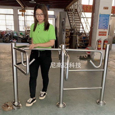 武陵景区出口单向旋转闸 十字不锈钢半高转闸机 手动机械单项门禁