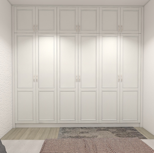 定制整体实木多层欧式厨房橱柜门定做高光烤漆吸塑模压门衣柜门板