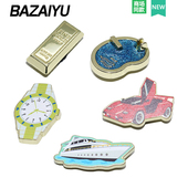 巴仔鱼洞洞鞋 Cross 花适配Crocs 配饰高级鞋 扣配件金属手表金条鞋