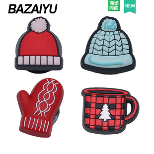 巴仔鱼洞洞鞋配饰鞋扣配件 卡通鞋花装饰冬季保暖适配Cross/Crocs