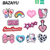 饰适配Cross 巴仔鱼洞洞鞋 花装 扣配件粉色卡通鞋 Crocs 配饰高级鞋