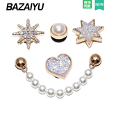 花适配Crocs 扣配件金属珍珠钻石鞋 Cross 配饰高级鞋 巴仔鱼洞洞鞋