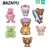 饰适配Cross 巴仔鱼洞洞鞋 花装 扣配件卡通小熊鞋 Crocs 配饰高级鞋