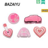 花适配Crocs 巴仔鱼洞洞鞋 Crocs LED芭比款 鞋 配饰高级感鞋 扣配件