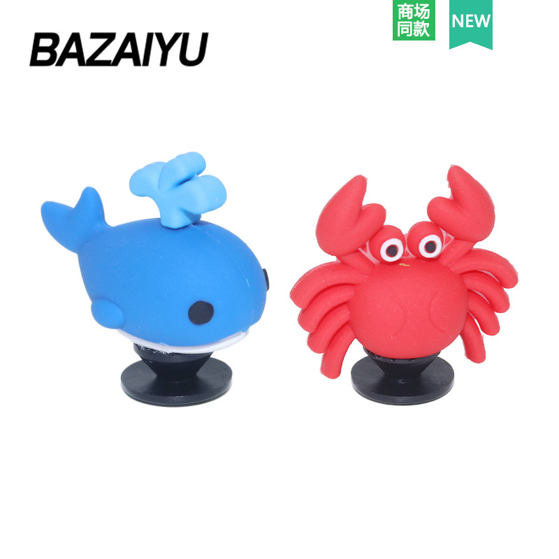 卡洛驰鞋配件3D立体动物鲸鱼螃蟹