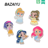 配饰高级感鞋 扣 LED迪士尼公主鞋 巴仔鱼洞洞鞋 花适配Crocs Crocs