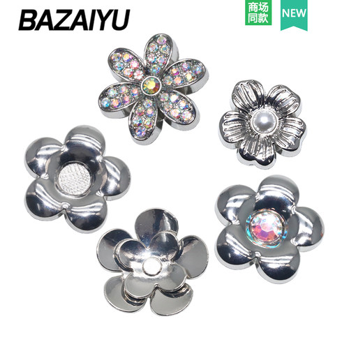 洞洞鞋配饰diy鞋扣金属钻石花朵