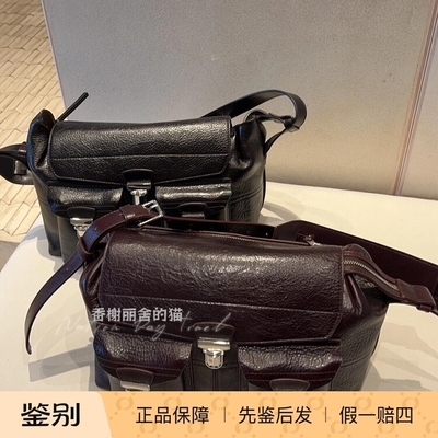 Lemaire/勒梅尔 Gear系列牛皮邮差包bag多口袋中号腋下机车包