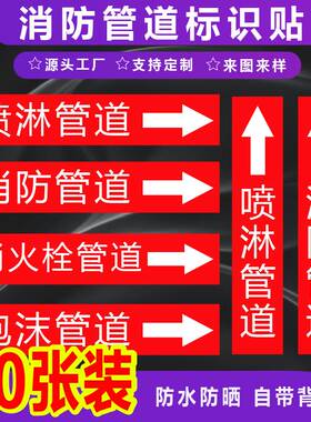 鑫泽耀反光膜消防管道标识贴