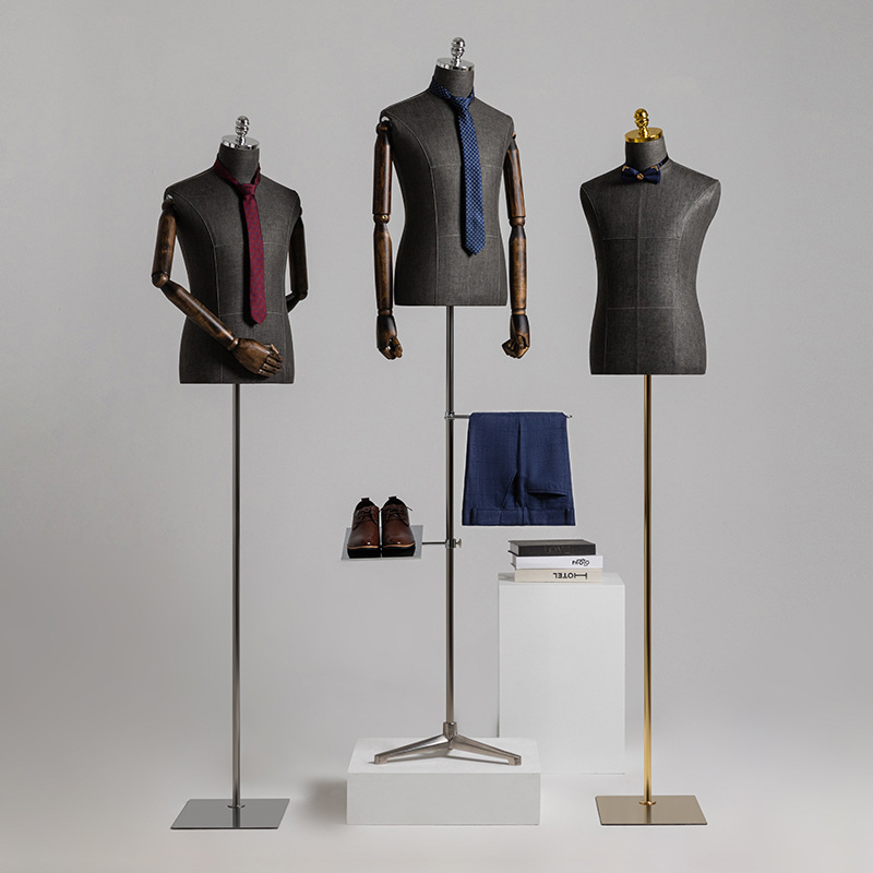 模特道具男装橱窗身人体展示架韩版服装店半身西装礼服模特人偶