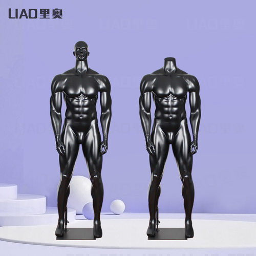 巨人模特高品质特大码黑色体育肌肉运动全身男服装展示道具
