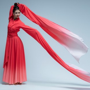 速发古典舞蹈演出服中国舞满庭芳水袖 鹤蹈服水之舞练功服艺考