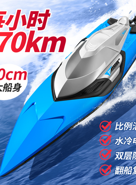 速发遥控船大马力水上大动可速快艇充电型高下水儿童男孩轮船模型